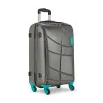 Safari Crypto 77 Cms Large Check-in Polycarbonate Hard Sided 4 Wheels Smooth Wheels Spinner Luggage/Suitcase/Trolley Bag- Gunmetal Grey, Small, Medium
