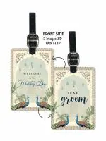 Lentikart 3D Lenticular Luggage Tag Set of 2 | Team Groom Tags for Marriage Destination Wedding Gift | Luggage/Bag/Travel ID Label Tags for Suitcase