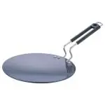 IDEAL PRIME Hard Anodized Aluminum Non Stick Tawa | Flat Roti Tawa Dosa Tawa With Heat Resistant Easy Silicon Grip Silicon Hadle Cookware pack Of 1