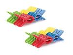 RJ Rojeno Plastic Cloth Hanging Clips Set of 24 Pieces (2 Dozen) (24 Pcs)