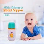 Adore Meta Wide Neck Soft Spout sipper with Dust Free Cap -250ml- Orange