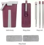 Kroywen Purple ABC Flat Mop and Bucket Set