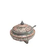 Sallure International Imported Stylish Silver Nickel Sugar Pot