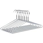ROCKFIELD Amber Home Heavy Duty Metal Wire Hanger Metal Shirt Hanger Suit Hanger Coat Hangers with Polished Chrome (10)