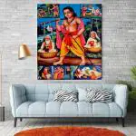 SURMUL Shravan Kumar and The Stories From Ramayana Multicolor PVC Wall Sticker 18 inch