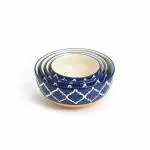 Meraki Mix Ceramic Mixing Bowl Set 4 Different Size Bowl - 1000ML, 750Ml, 500Ml, 300Ml Gray, Salad Bowl | Soup Bowl | Dessert Bowl | Mix Bowl Set