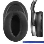 Crysendo Black Faux Leather Headphone Cushion For Compatible With Logitech H110