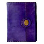 pranjals house Blue Leather Handmade Diary 100 Pages