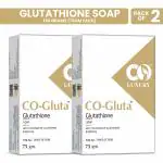 CO Luxury Glutathione Skin Whitening Soap with Kojic acid and Shea Butter- 75g each (Pack of 2)