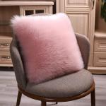 The Purple Tree Faux Fur Cushion (Pack of 1, 16x16 inch, Pink) Bedroom Decor, Shaggy Cushion, Aesthetic Cushion, White Fur Cushion for Living Room, Luxury Cushion, Christmas Cushion