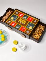 Indigifts Wooden Bar Trolly for Home Bar On Wheels Quotes Printed Bar Trolley - Wooden Bar Trolley| Bar Table Trolley| Bar Tray for Gifts| Serving Bar Tray for Decorations| Gifts Set for Friends