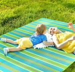 GLOW HOME Chatai Mats for Home 3x6 Feet Foldable Plastic Mat for Sleeping on Floor , Blue