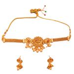 Glamaa Gold PLated designer Kundan Neckless set