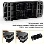 FirstFit Polypropylene Exercise Step Platform Aerobic Stepper Bench with Screw-Free Design Skipping Rope, Workout Deck with Adjustable Riser Height and PVC Jump Rope for Workout & Gym - Execise Stepper - Grey