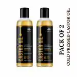 Vanalaya Pure Cold Pressed Castor Oil For Stronger Hair, Skin & Nails 200ml Pack of 2