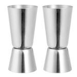 DreamBasket Stainless Steel Double Sided Peg Measure 30 ml/ 60 ml (Pack of 2) for Kitchen
