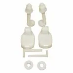 Elegant Casa Western Toilet Seat Cover Screw, Nuts and Washers Hinges Kit | Diploment Toilet Seat Cover Hinges| Colour White - 1 pair