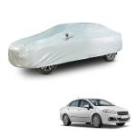 AutoFurnish AERO 100% Waterproof Car Cover for Fiat Linea | 30% Thicker GSM | Soft Cotton Lining | UV Reflective Layer | Triple-Stitched | Elastic Bottom | Mirror and Antenna Pockets | Luxury Stylish Car Accessories (Silver)