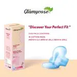 Glamycose Cottony And Ultra Soft Santary Pads ( L-Size 10 pieces) (Pack Of - 4 ) | Anti Bacterial | Rash Free | High Absorbency| Toxin - Free | Organic Cotton Pads | Dermatologically Tested Sanitary Pads For Women Or Girl | 10 Pad (Pack Of 4 ))