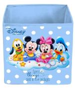 Kuber Industries Disney Baby Team Mickey Print Royal Blue Fabric Storage Box