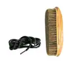 Sheppits Premium Formal Shoes Laces (Black) & Wooden Shoe Polish Brush (Brown) Combo | Shoe Care Kit