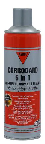 Aerol Brown Lubricant Spray 6 In 1 Multi Functional Grade 4141 (300 g/ 439 ml) Rust And Noise Remover Cleaner Corrogard Oil Spray Ideal For Home, Work And Industrial