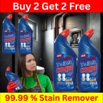 BLISS & BLUSH Toilet Cleaner blue 2Liter No Bleach, No Acid Fumes, No Toxic Chemicals | Natural Germ Protection | Citronella & Herbal Thyme Oils