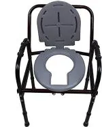 Kds Surgical Foldable Walker Full Head and Arm Rest Special Use For Standing Toilet Commode Chair- Unisex