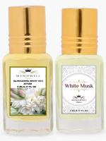 Menjewell Combo Pack Of 2PCs Attar(Rajnigandha 5ML,White Musk 5ML) 10ML Attar Perfume (Floral)
