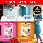 Bliss & Blush Dish wash Liquids Pink 5Liter & Orange 5Liter Combo Pack| Active Power Molecules Leaves No Residue