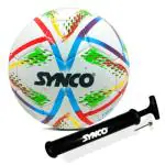 Synco FIFA Approved PU Football Size-5 (PU - SS6500) 32 Panel with Air Pump | Hydra Lock Technology
