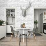 Eurotex White Peel & Stick Removable Decorative Wallpaper 0.45 m x 6 m (EWS-9253-6m)