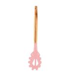 P-Plus International Wooden Non-Stick Silicone Kitchen Utensils Pack of 1 Pasta Server Pink
