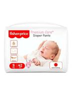 Fisher Price Premium Pants, Small Size Diaper Pants, 42 Count, Super Absorption with wetness Indicator, AloeVera & Neem Extract