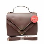 FD Fine Design Women Solid Dual Flap Sling Bag