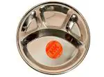 Super HK Stainless Steel Four in One Compartment Dinner Plate (Pack of 4)