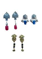 Mayilirahu Handicrafts Handmade Stylish Attractive Earrings Pack of 3