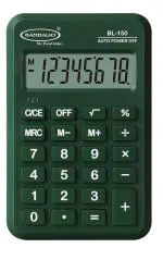 Bambalio 8 Digits Pocket Size Electronic Calculator | Model - BL-150 | 3 Years Warranty | Colour - Green | Pack of 3