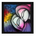 Krishna Radha Photo Frame | Radha Krishna Photo Frames | Painting Frame ( 12 in x 12 in )