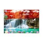 SHASWAT ART Amazing Natural wallpaer and Background Painting Sparkle Coated Self Adhesive Wallpaper Without Frame Digital Reprint 24 inch x 36 inch Painting