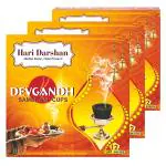 Hari Darshan Pure 100% Natural Devgandh Sambrani Cups (Pack of 3, 12 Cups in Each)