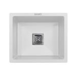 CURATE INDIA Single Bowl Premium 16x18 Qurtz Sink For Kitchen - Granite/Quartz Stone Modern Sink With PVC Waste Pipe & Coupling, 8 Color Range