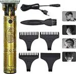 HTC Vintage T9 Clipper For Men Metal Body T Shape Dragon Style For Haircut And Shave Gold