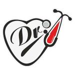 Jai Shoppee Dr Doctor Stethoscope Heart Logo Stickers Multi-Colored - 13 x 9 cm ( Red )