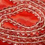 Takething Sphatik Mala 7-8 mm Super Diamond Cut Quartz Crystal Rock Crystal
