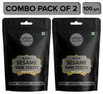 Urban Organics Whole Fresh and Natural Black Sesame Seeds | Kaale Til | Tal | Indian Spice - 2 Packs of 100 gram each