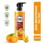 Buds & Berries Brightening Tangerine Orange Face Wash With Natural Vitamin C For Brightening And Glowing Skin | pH Balanced Gentle Facewash | No Sulphate, No Paraben - 240 ml