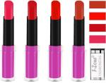 OUR BEAUTY Multicolor  Rich Colour Payoff Long Stay Soft Matte Lipstick , 14 G (Set Of 4)