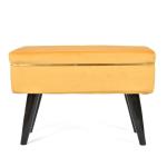 Shadowkart Mustard Wood Pouffes Bench Sitting Stool