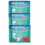 Smilepad Rapid Dry Sanitary Napkins | XXL Size, Up To 10 Hrs. Protection | Pack of 3 (30 Pads)